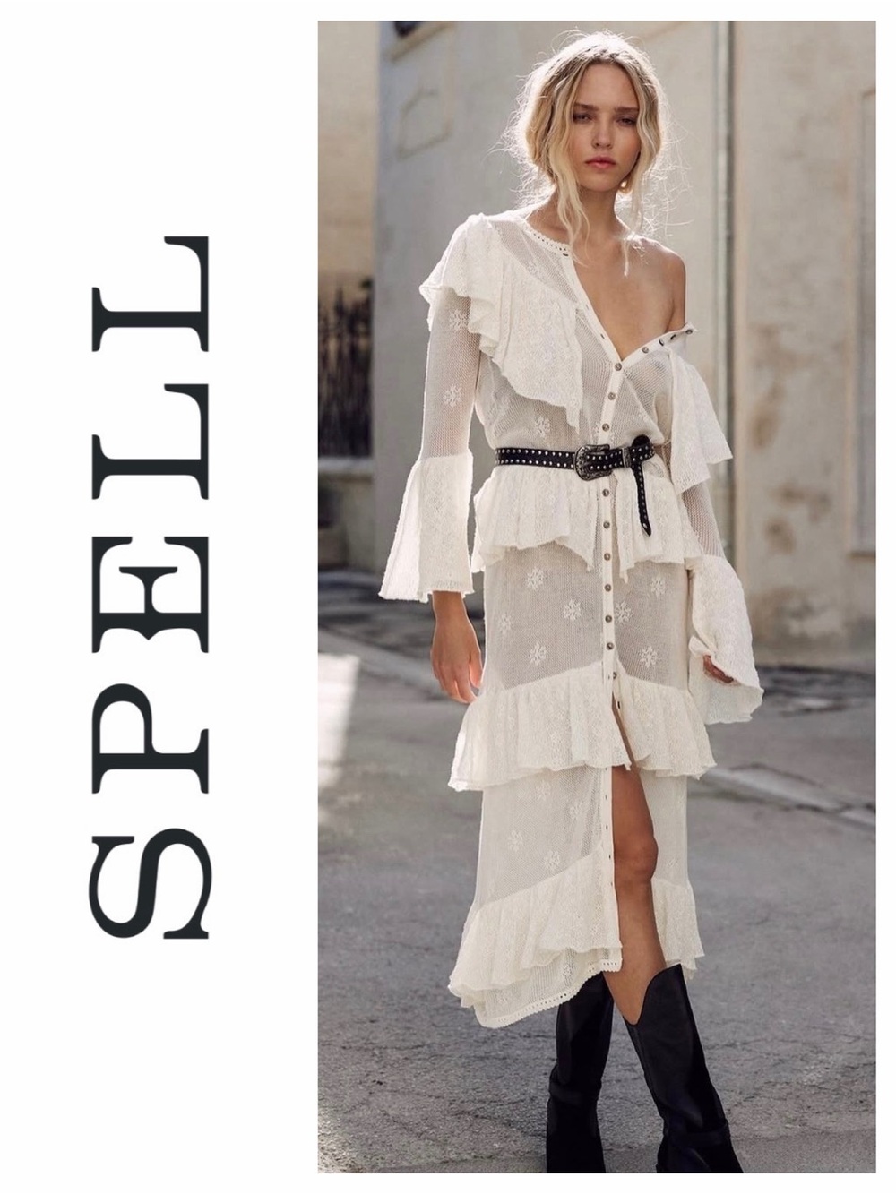 Spell Satine Knit Gown  Organic Cotton Small NWOT